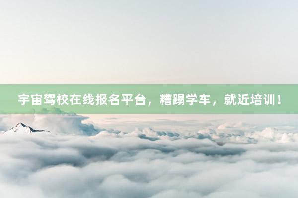 宇宙驾校在线报名平台，糟蹋学车，就近培训！